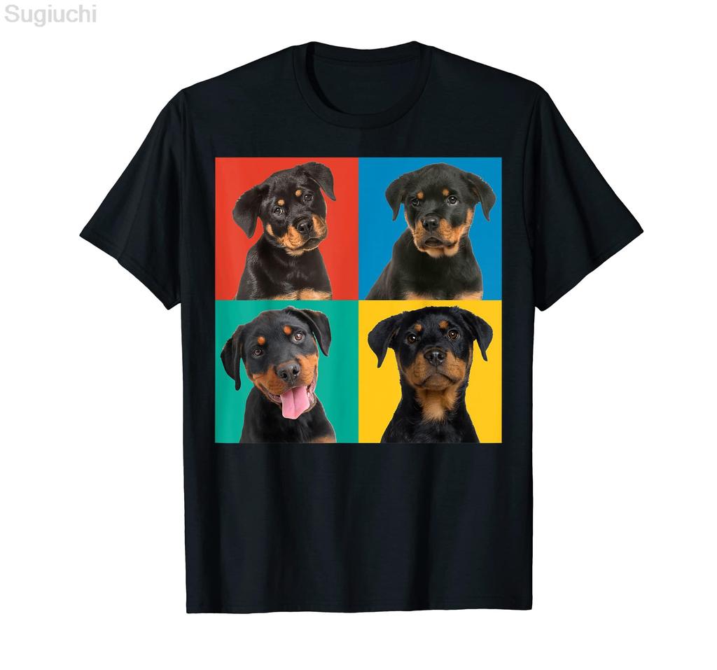 ZX Rottweiler Funny Dog Owner Gift Dog Lover TShirt 100 Cotton Men Women Unisex Hip Hop T Shirts For Gift Size XS5XL
