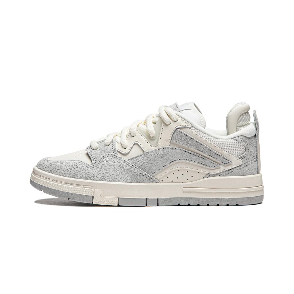 Li Ning We Wo Pro Versatile Retro Non-Slip Shock Absorbing Durable Support Skate Shoes Women Skate Shoes Gray AECU020-1