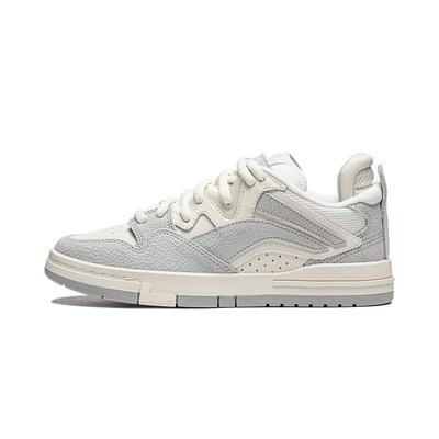 Li Ning Wave Pro Slip Resistant Cushioning Abrasion Resistant Support Skateboard Shoes Women's Gray AECU020-1