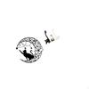 Moonlit Cat Sculpture And Giraffe Ceramic Centerpiece for Modern Desk Office Bookshelf Bedroom Wall
