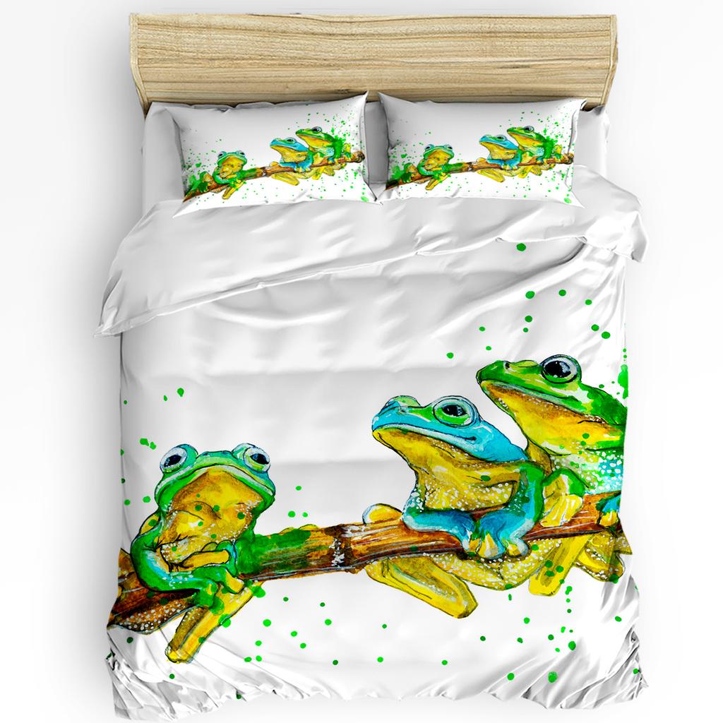 Frosch Liebe Bettbezug Bett Bettwäsche Set Für Doppel Zuhause Textil Bettdecke Kissenbezüge Schlafzimmer Bettwäsche Set (Kein Blatt)
