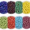 40g/lot 4mm Glass Rice Beads Solid Color Round Loose DIY Seed Bead for Bracelets Earrings Jewelry Making Beaded Accessories