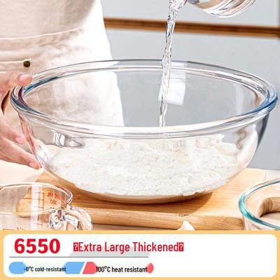 Extra-Large 6550ml High-Temperature Glass Dough Mixing & Fermentation Bowl