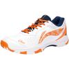 New LiNing Slip Resistant, Abrasion Resistant, Breathable, Lightweight Low Top Badminton Shoes Unisex White Ice Orange AYTS061-1