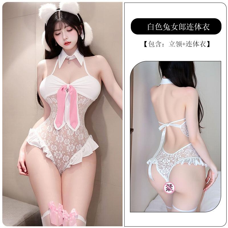 Sex Underwear Pure Desire Wind Open Crotch Free Onesie Bunny Uniform Temptation Hot