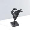 Creative Abstract Metal Girl Ballet Dancing Girl Sculpture Realistic Figure Statue Metal Figurine Home Decoration Accessories