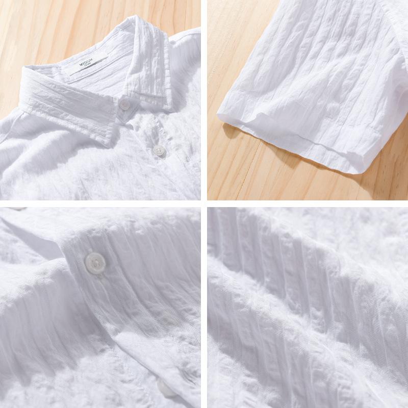 Summer Casual Short-sleeved Men's Simple Loose Short-sleeved Shirt All-match Comfortable Sunscreen All-match Men's Shirt