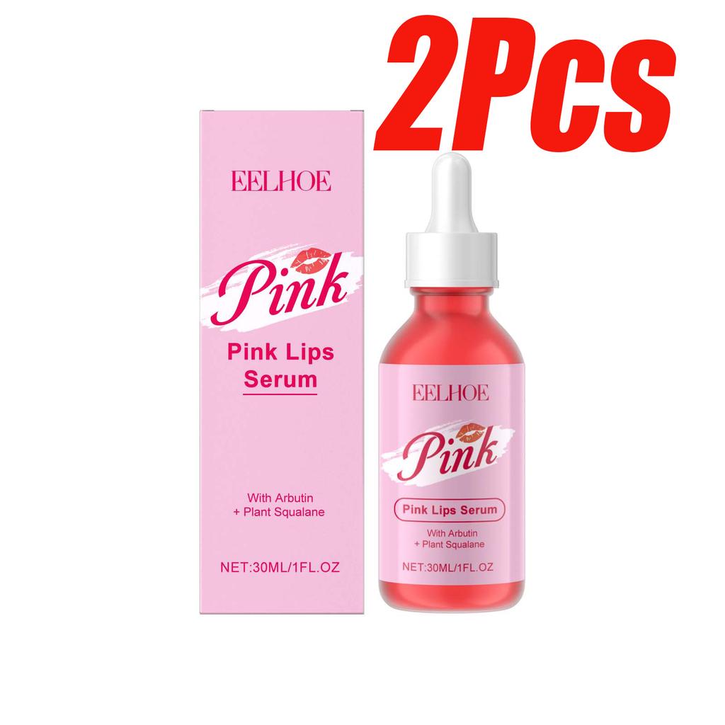 Pink Lip Serum Instant Lip Plumping Brightening Pigmented Lips Moisturizing Lip Care Remove Dead Skin Smooth Lip Hydrating Serum