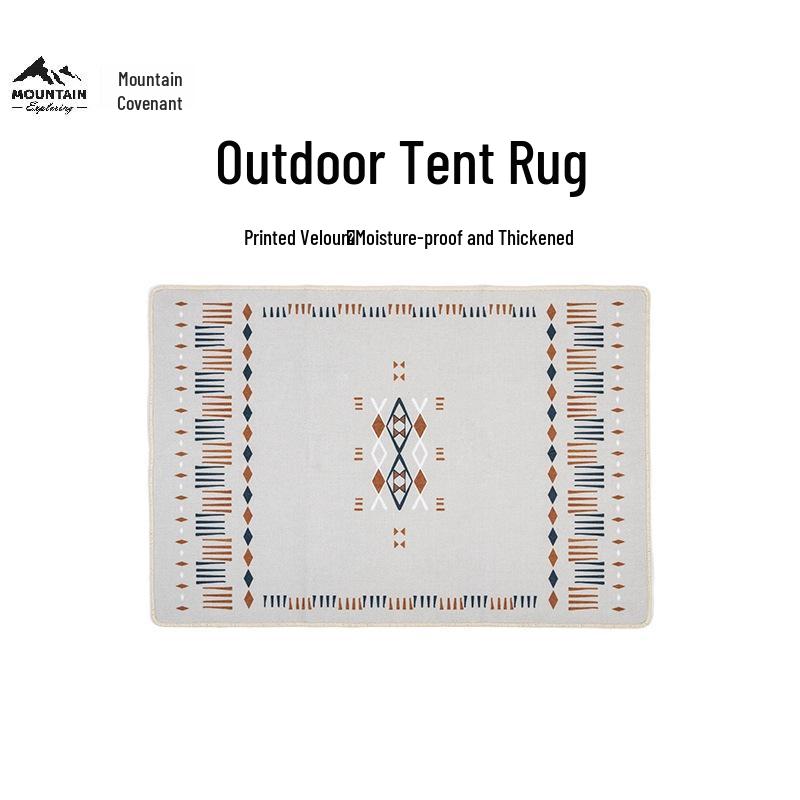 Mountain Camping Tent Plush Carpet: Moisture-Proof, Non-Slip, Thickened Floor Mat for Indoor/Outdoor Use