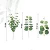 10-100PCS 3 Kinds Eucalyptus Leaves  Artificial Silver Dollar Leaves Picks Dried Eucalyptus Home Decoration Party Decoration