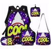Set di Zaini alla Moda con Grafica di Squalo 1/2/3/4/5 PZ | Perfetto per la Scuola e le Avventure Quotidiane