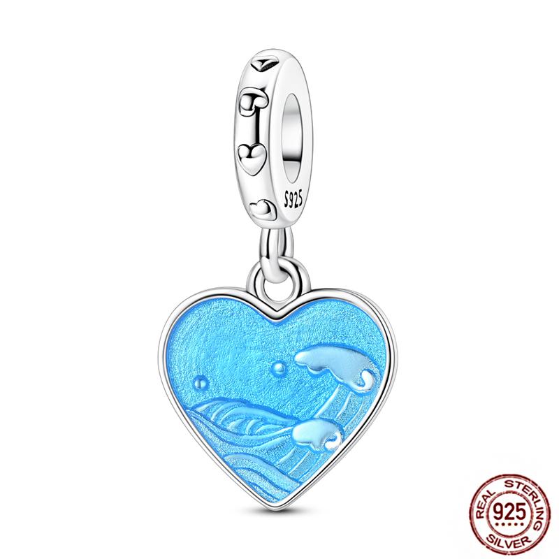 Ocean World Series Original Charms Copper Sea Turtle Octopus Dolphin Seahorse Beads Fits Bracelet Diy Jewelry Gift