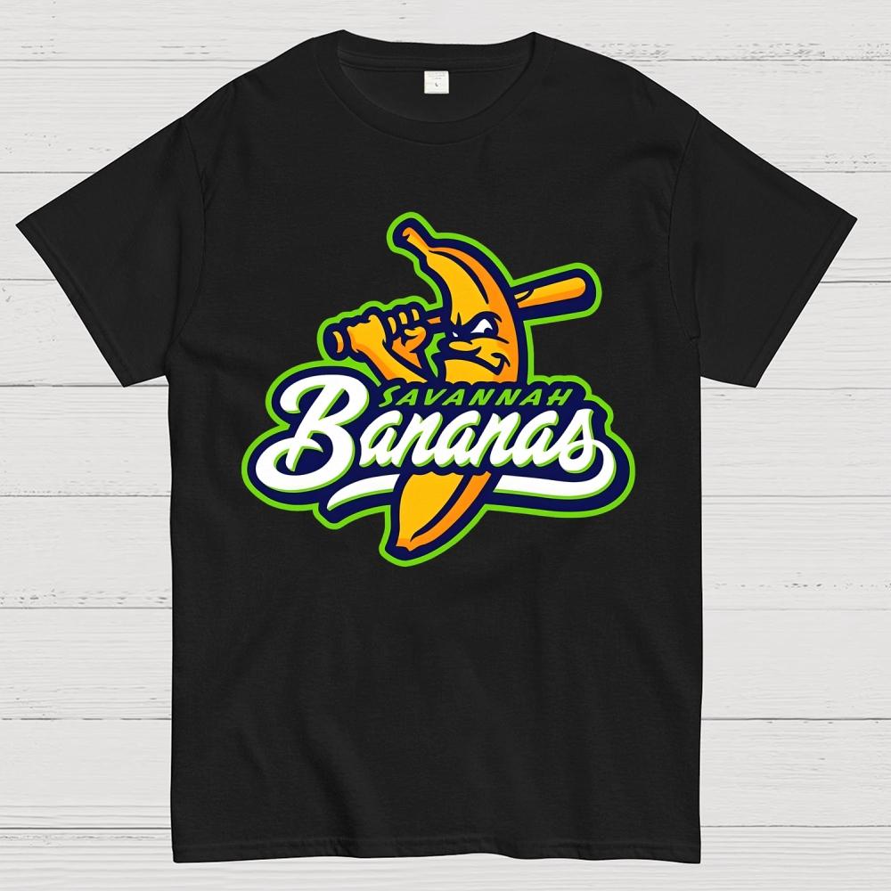 Savannahs Bananas Logo Unisex 100% Cotton Summer Casual Cool Loose T-Shirt