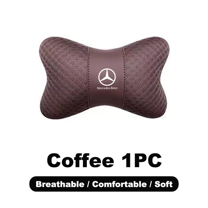 AAVS1 1PC Car Safety Headrest Neck Pillow Auto Seat Lumbar Support Cushion For Mercedes Benz A C E S G Class GLC CLE CLA GLB GLS W177