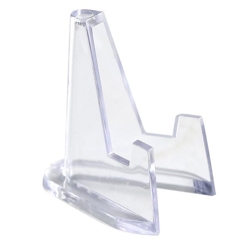 Clear Coin and Medal Display Stand - Small Round, Square, and Triangular Options