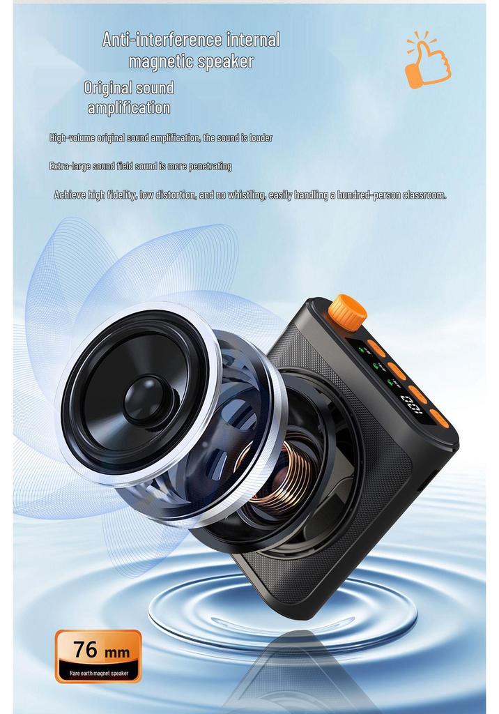 Portable Wireless Megaphone Speaker for Teachers, Tour Guides, and Outdoor Promotions