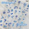 Laser Sliver Star Ocean Dolphin Whale Shoal of Fish Bubbles Sea Marine Organisms Nail Art Sticker Self Adhesive Manicure Decal
