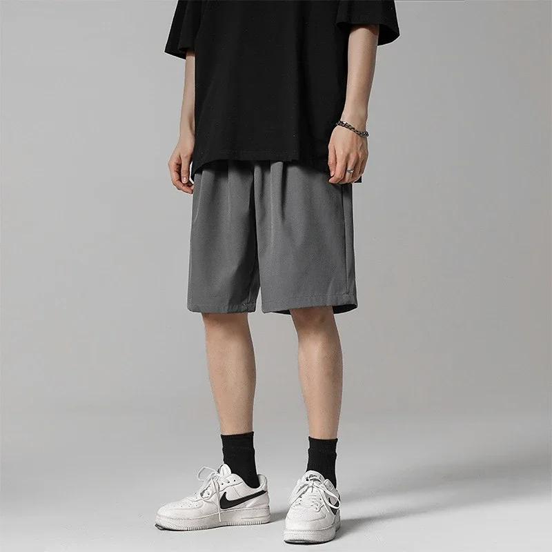 Shorts Men's Thin Loose Outer Pants Ice Silk Casual Trousers Men Shorts Basketball Man Pant