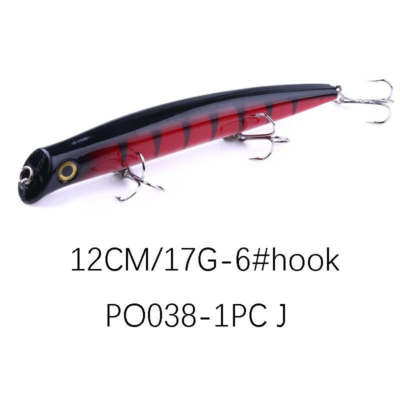 

17Sub-surface impact wave lure for long-distance casting, hard lure specifically designed for catching snakehead, bass, and mand 12CM-17G