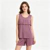 Summer Women's Modal Pajamas Sets Anti-Bulge Tank Top Shorts 2 Piece Outfits Lightweight Loungewear Suit Loose Casual Outdoor Sleepwear