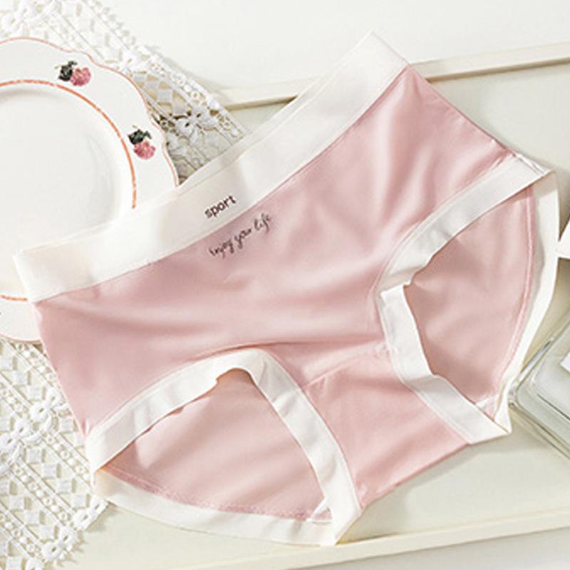 Japanese Seamless Ice Silk Lace Panties - Breathable Nude Feel Mulberry Silk Briefs