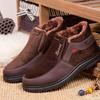 Large Size Autumn and Winter Fashion New Item with Plush and Thick Warm Cotton Boots for Outdoor Comfort Men's Cotton Shoes