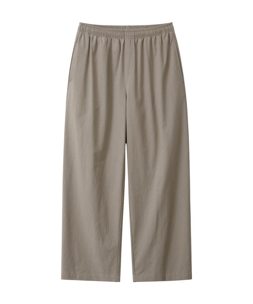 BRENSON Like Linen Loose Fit Elastic Waist Pants ( 5 Colors )