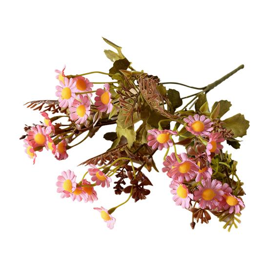 5 Stiele Künstliche Blumen UV-beständig Gefälschte Wildblumen Kunstblumen-Arrangements für Hochzeit Innen Außen Haus Garten Dekoration