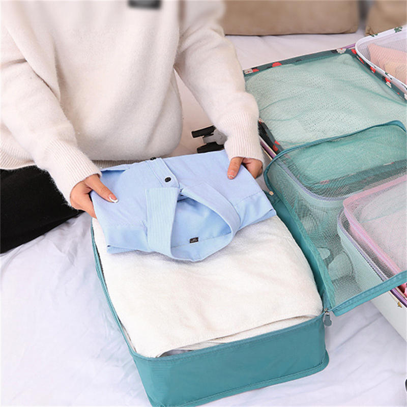 Travel Organizer Bag Reisebag Duffel Bag Oppbevaringsbag Reise Oppbevaringsveske Sett Sammenleggbar kompresjonsveske