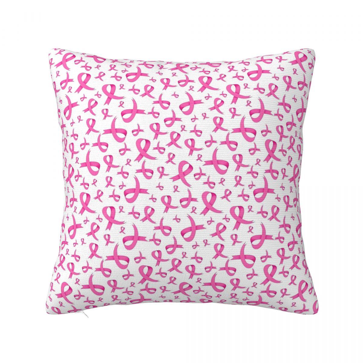 Tackle Football Breast Cancer Awareness Throw Pillow Cover Decorative Pillow Funny Cushion Covers 30x30cm 12x12in