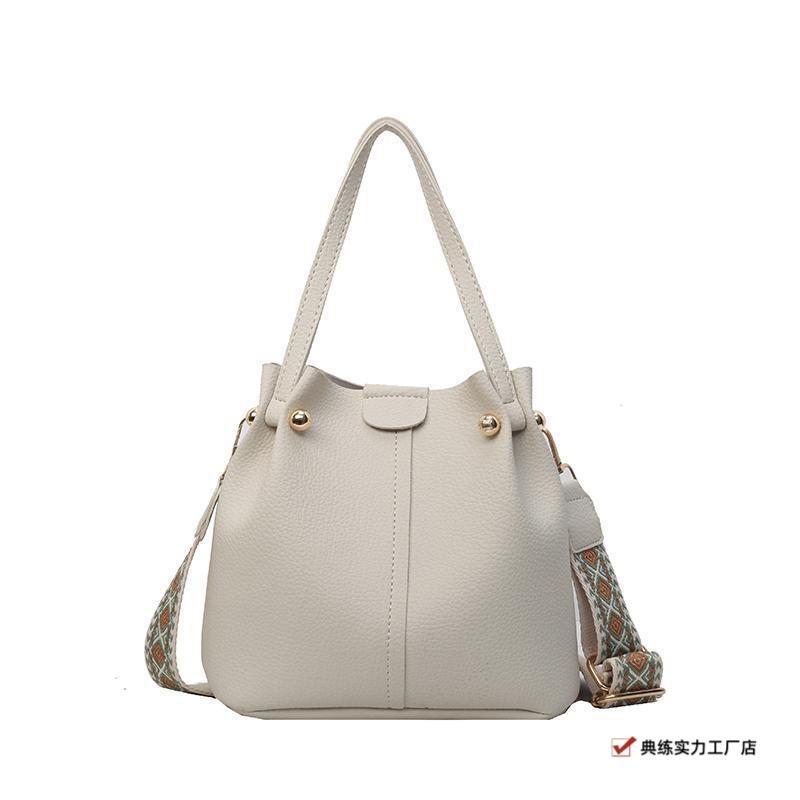 Bag Korean high-end versatile bucket bag spring and summer new broadband shoulder messenger bag women's handbag