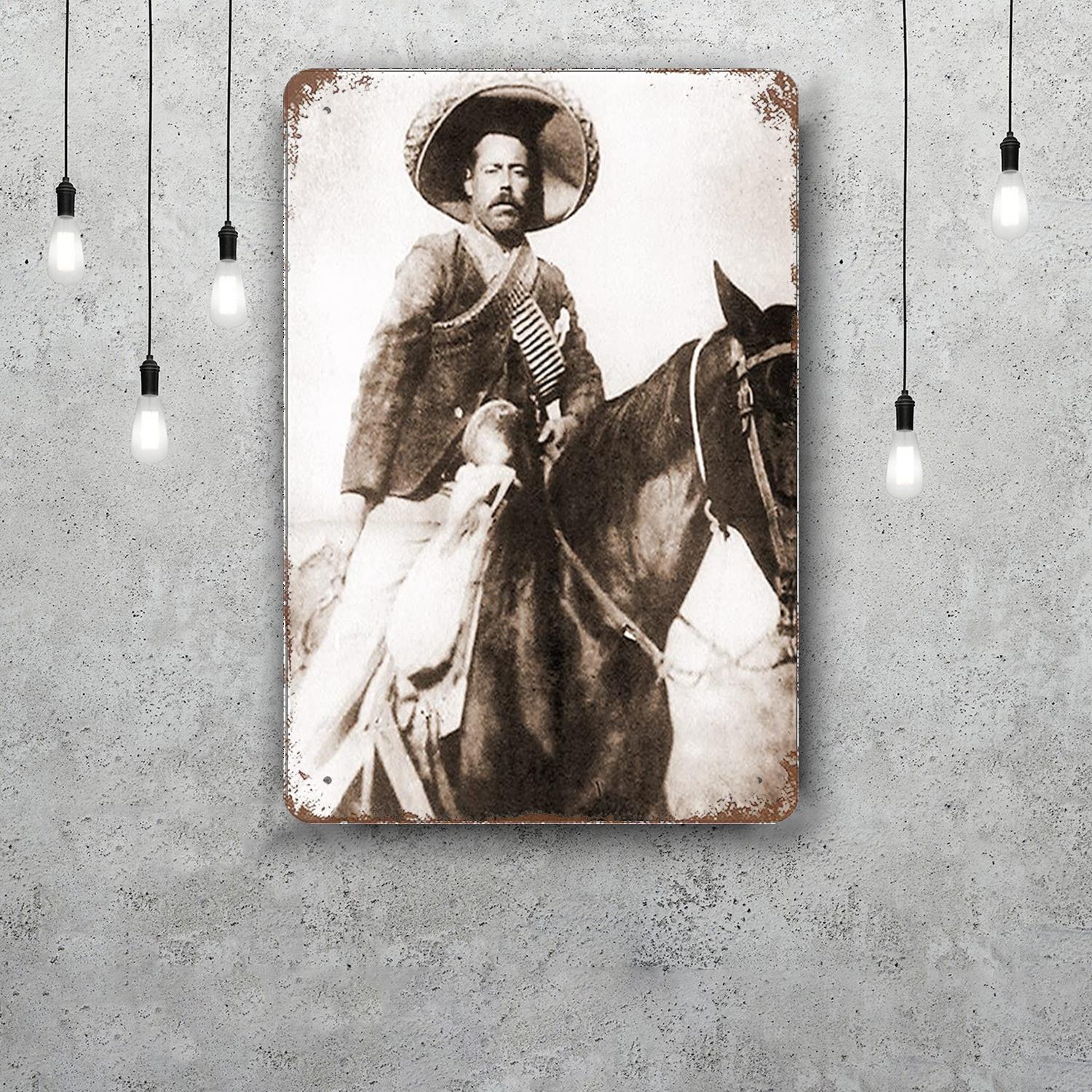 

pancho villa actor Retro Vintage Tin Sign Poster Decorative Plaque Metal Plate Wall Decor 20x30cm（7.8x11.8inch）
