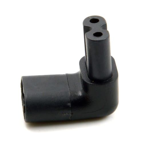 Cablecc Figure 8 IEC60320 C7-C8 90 Degree Upward Right Angle AC Adapter Male-Female Extension