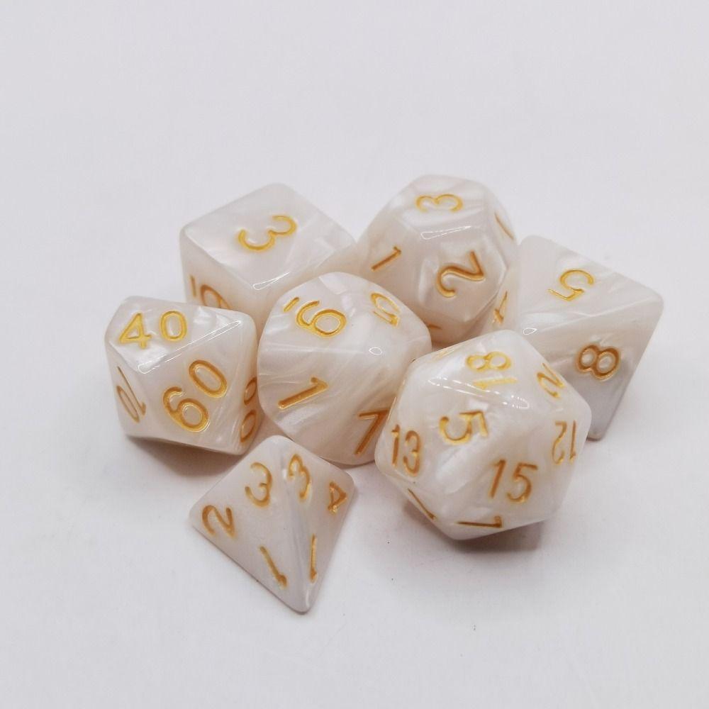 7Pcs/set 7-Die DND Dice Multifacetado Jogo de Mesa D4 D6 D8 D10 D12 D20 Jogo de Dados Jogo de Festa Acrílico Poliédrico Dados TRPG DND