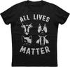 All Lives Matter Vegan Moto Mens Short Sleeve New Cotton Black T-Shirt