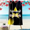 North Queensland Cowboys Print Beach Towel, Large Soft Quick Dry Towel for Beach Camping Swimming