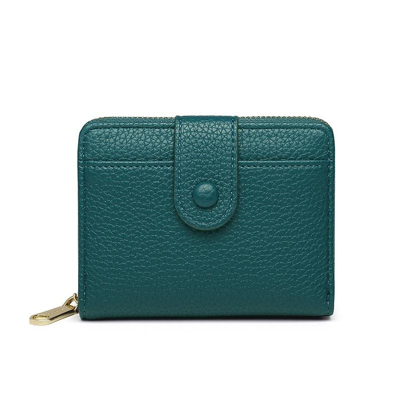 New Zipper Women Wallets Simple Buckle Coin Purses Large Capacity Card Holder Wallet Fashion Lychee Pattern Multi Card Wallet