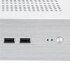 G60S HTPC Gehäuse Vollaluminium ATX Netzteil ITX Gehäuse für Desktop Computer(Silber USB 2.0)