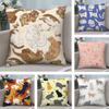 Cute Cat Cushion Cover Plush Fabric Soft Double-Sided Printed Sofa Warm Winter Home Child Gift Pillow Case