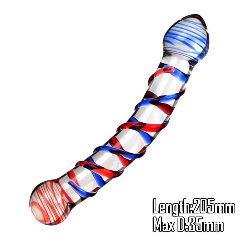 Crystal Glass Dildos Realistic Dildo Penis Glass Beads G-Spot Anal Butt Plug Erotic Sex toys for Woman Couples Adults