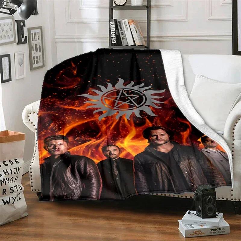 Movie Supernatural - Evil Power Printed Blanket, Fashion Warm Flange Blanket, Picnic Blanket, Bed Blanket, Birthday Gift