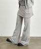 KIJIKO Ke611-Bootcut Skirt Pants Melange Gray