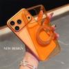 Rotating Stand Case for iPhone 17 Pro Max, Transparent Full Coverage Protective Case for Apple 16 Pro