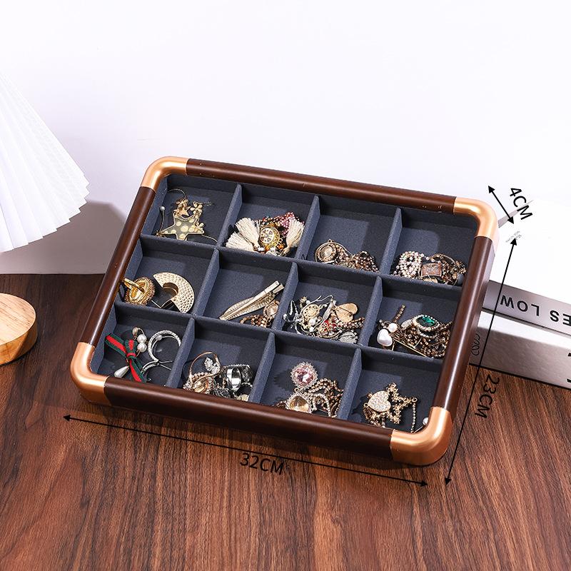 Spot Walnut Jewelry Display Tray Retro Jewelry Display Tray Jewelry Bracelet Necklace Counter Display Props