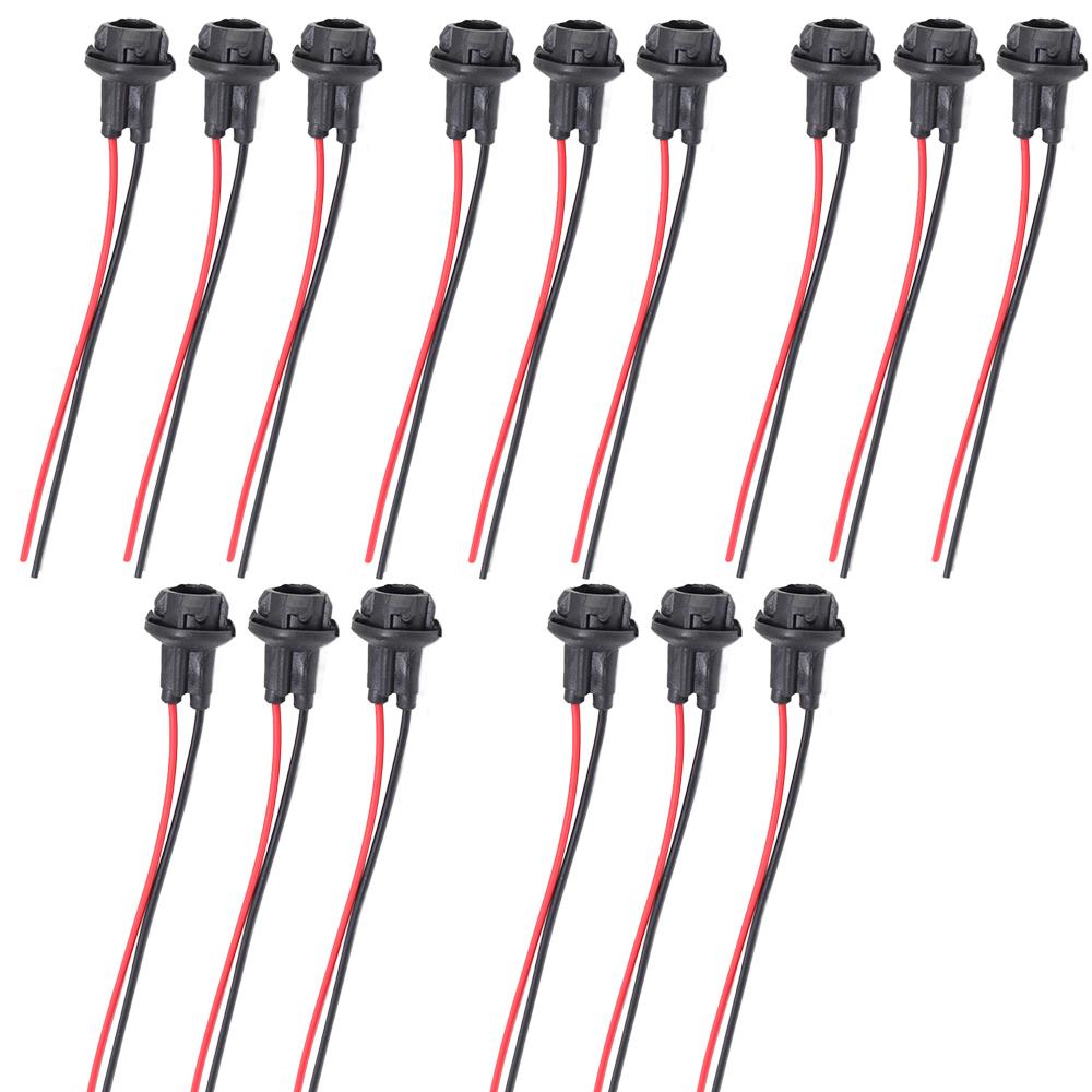 Car T10 Lamp Holder Rubber Light Bulb Socket Connector Holder Extension LED Lamp Bulb Base Holder Wire Adapter for T10 W5W 147