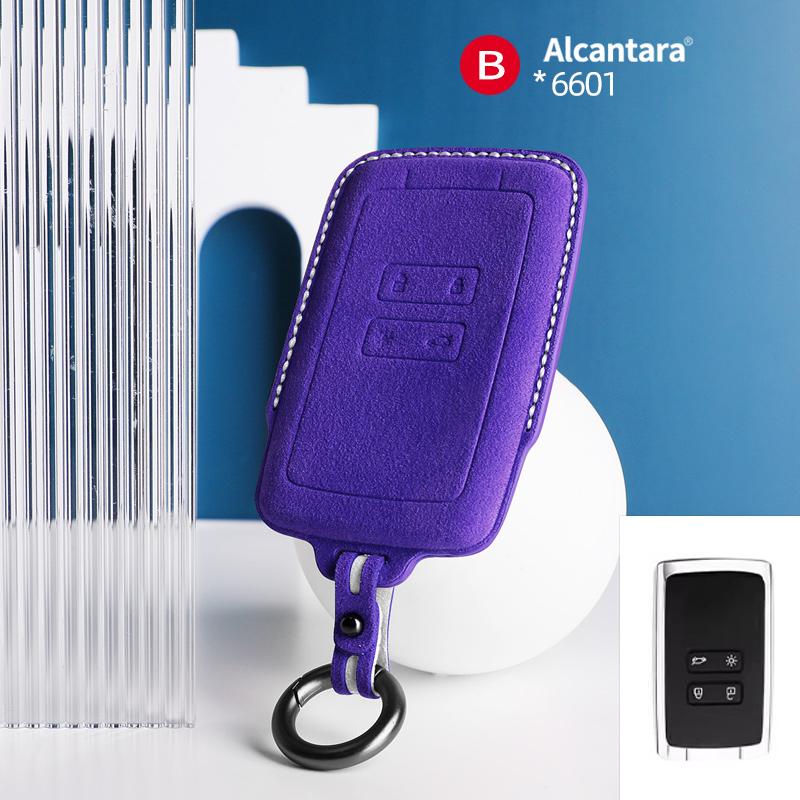 Interior Mouldings Alcantara For Renault Dacia Koleos Captur Megane Clio Scenic Talisman Arkana Sandero Car Key Case Accessories