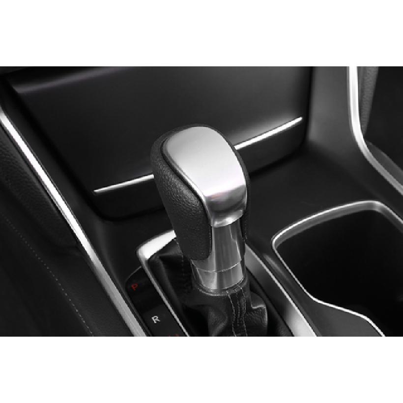For Honda Accord 2018- Silver Steel Central Console Gear Shift Knob Trim 1X