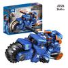 JD124 Blue Mecha Battle Hammer Building Blocks Motorcycle – Educational DIY Model Toy for Boys