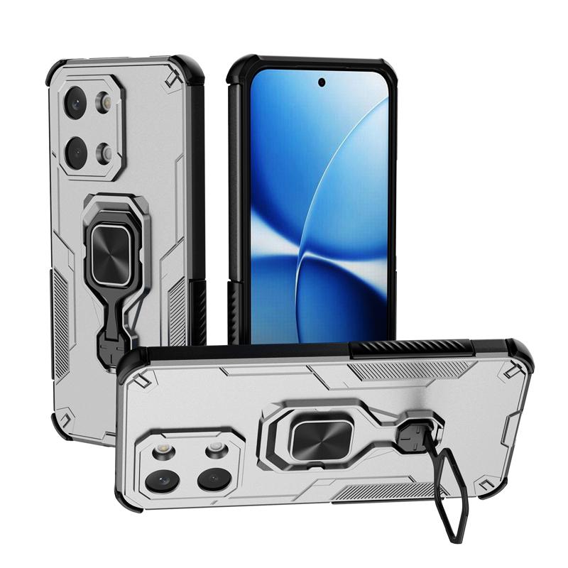 KEYSION Shockproof Armor Case for POCO X8 Pro Max Silicone+PC Upright Metal Live Ring Stand Phone Cover for Xiaomi POCO X8 Pro