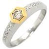 NON BRAND Diamond 0.28ctRing ring Pt900/18K Yellow Gold #18.5(JP Size) Array
